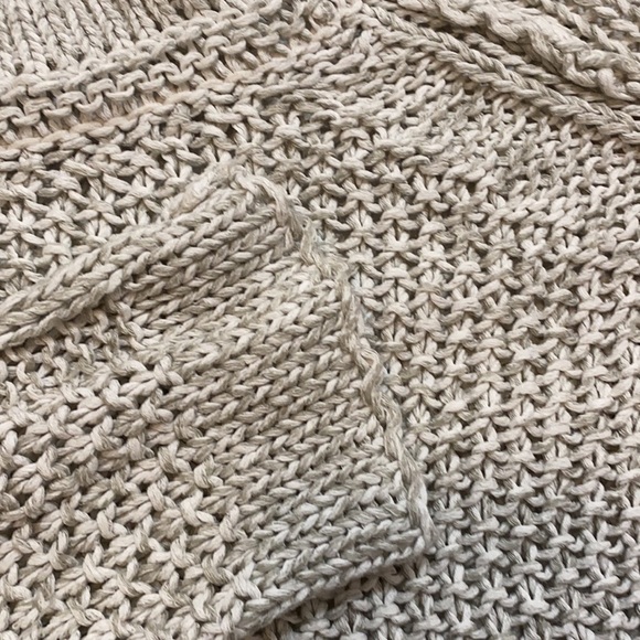 Free people crop knitted beige sweater - Picture 7 of 8
